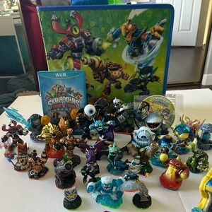 Lot of Skylanders Figures, games, Portal of Power, and carrying case